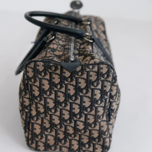 Christian Dior Trotter Navy Diorissimo Boston Bag Purse Handbag - Picture 10 of 17